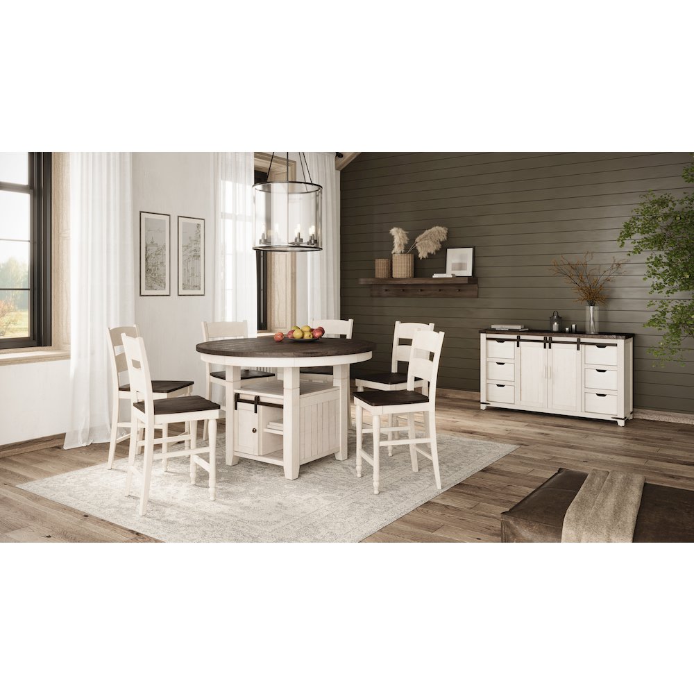 Rustic Reclaimed Pine Farmhouse Ladderback Dining Chair (Set of 2)