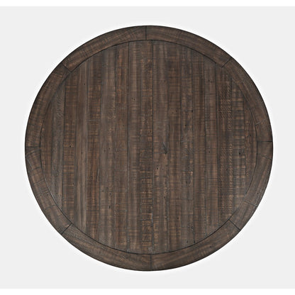 Rustic Reclaimed Solid Wood Farmhouse Adjustable Height 54" Round Dining Table
