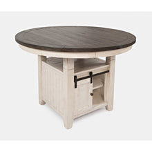 Rustic Reclaimed Solid Wood Farmhouse Adjustable Height 54" Round Dining Table