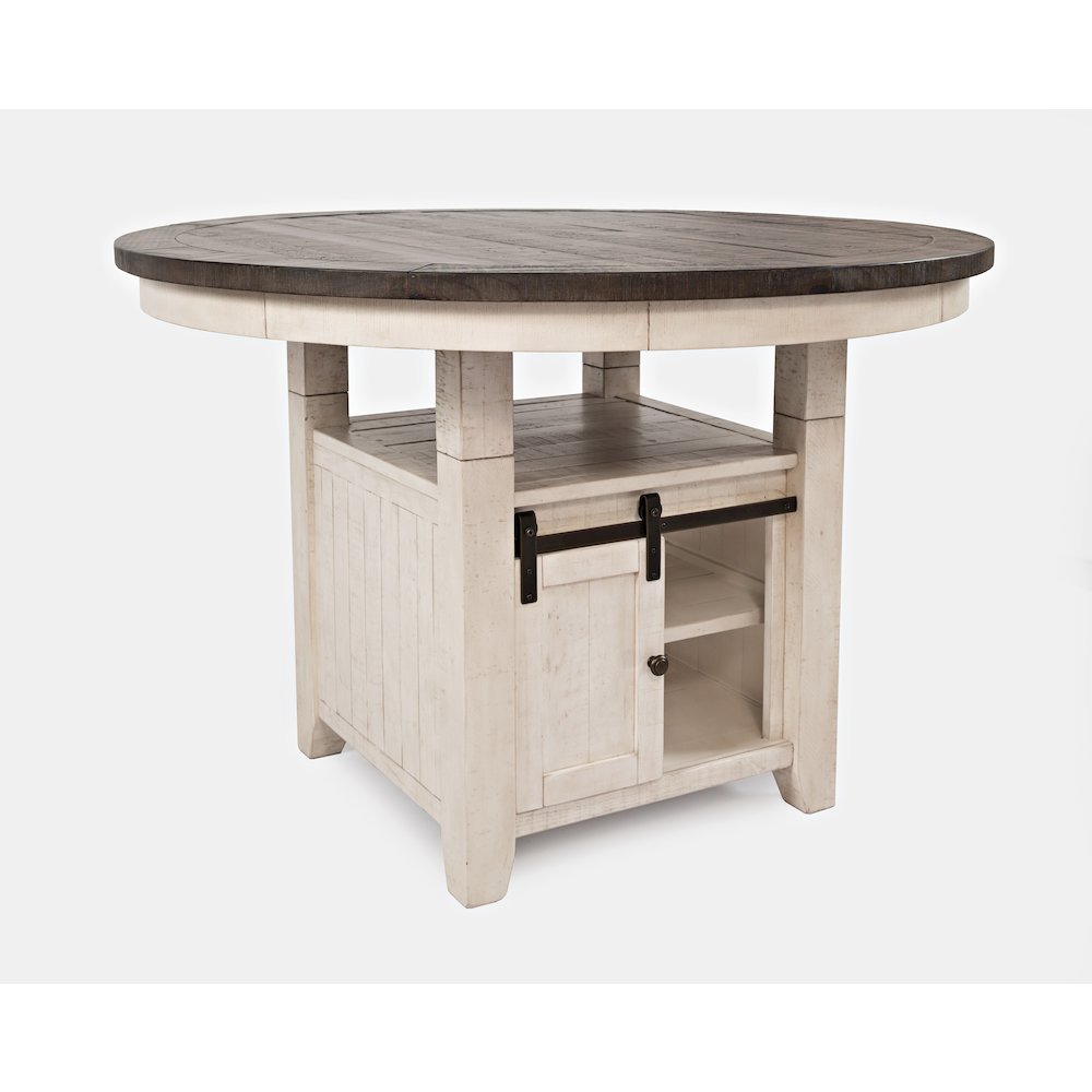 Rustic Reclaimed Solid Wood Farmhouse Adjustable Height 54" Round Dining Table