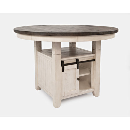 Rustic Reclaimed Solid Wood Farmhouse Adjustable Height 54" Round Dining Table