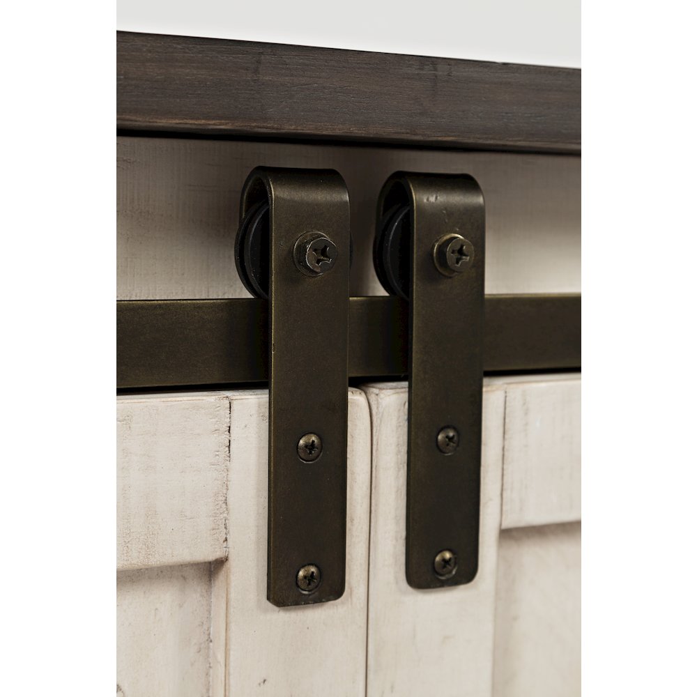 Madison County Rustic Reclaimed Solid Wood Farmhouse 60" Barn Door Console