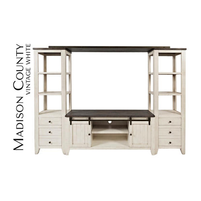 Madison Country Media Wall - Vintage White