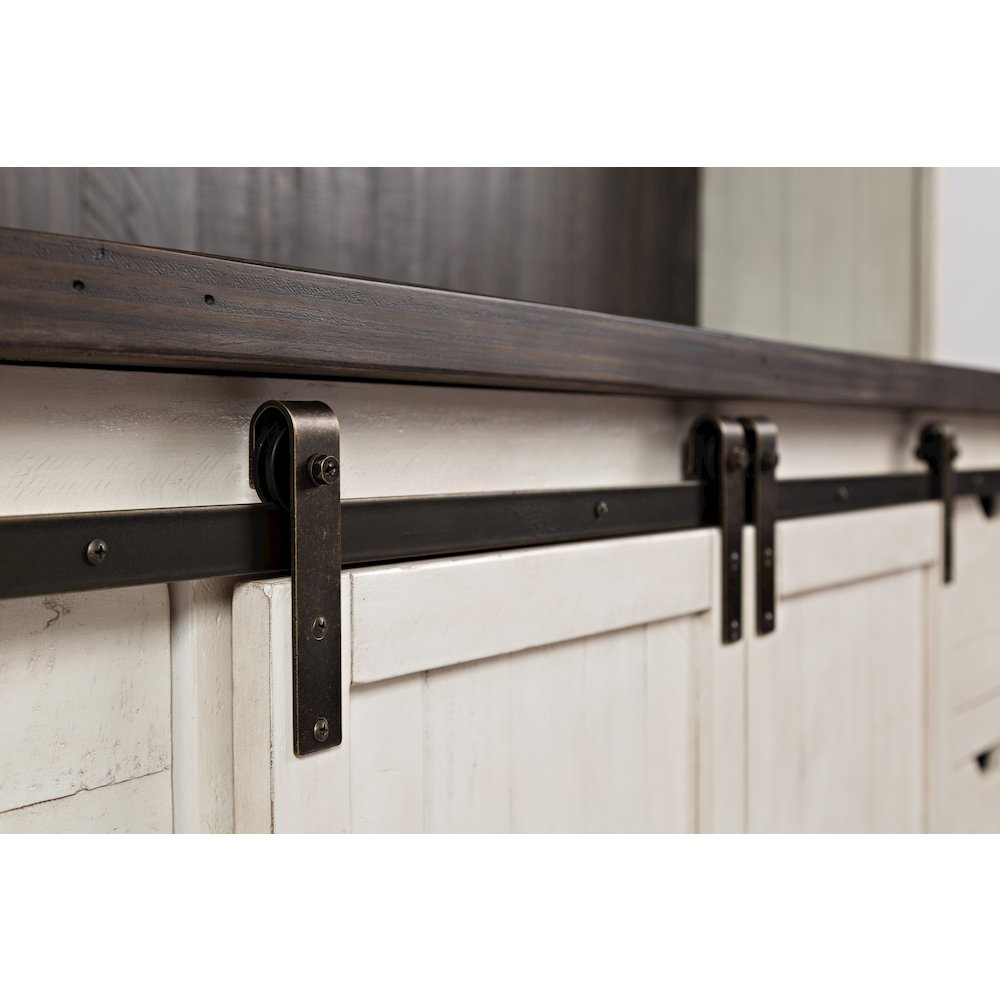 Madison County Rustic Reclaimed Solid Wood Farmhouse 70" Barn Door Server
