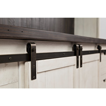 Madison County Rustic Reclaimed Solid Wood Farmhouse 70" Barn Door Server