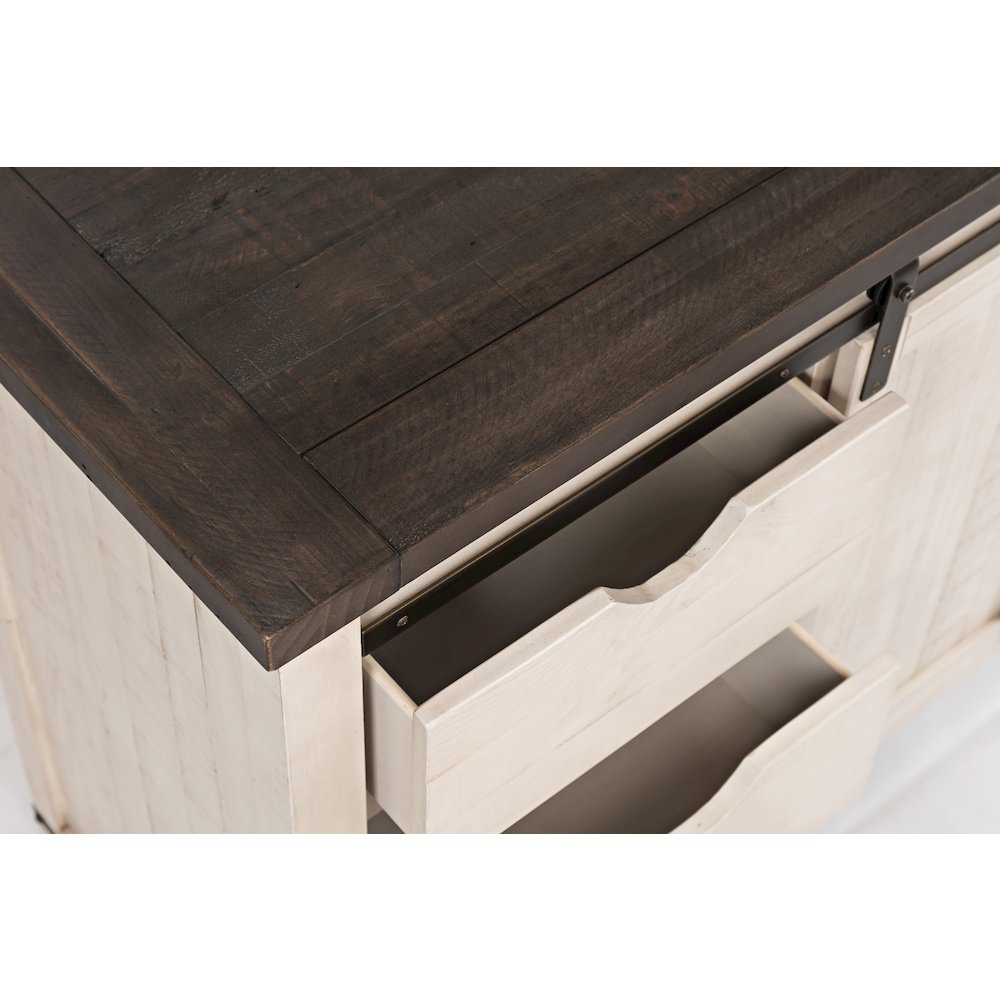 Madison County Rustic Reclaimed Solid Wood Farmhouse 70" Barn Door Server