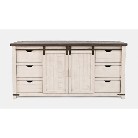 Madison County Rustic Reclaimed Solid Wood Farmhouse 70" Barn Door Server