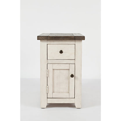 Madison County Rustic Reclaimed Pine Farmhouse Chairside Table
