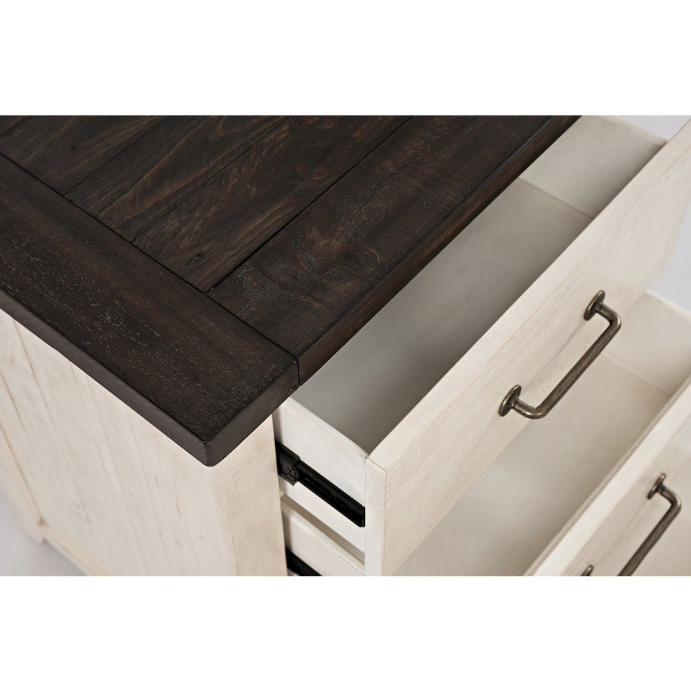 Madison County Rustic Reclaimed Solid Wood Farmhouse USB Charging Nightstand