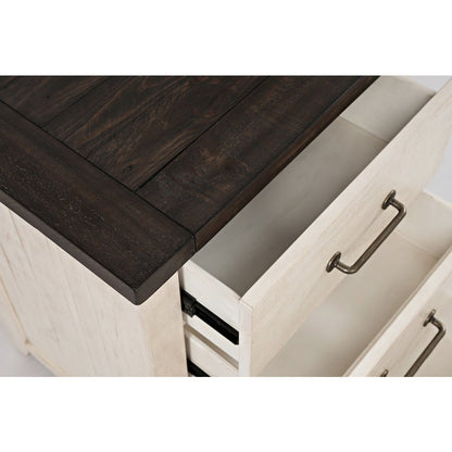 Madison County Rustic Reclaimed Solid Wood Farmhouse USB Charging Nightstand