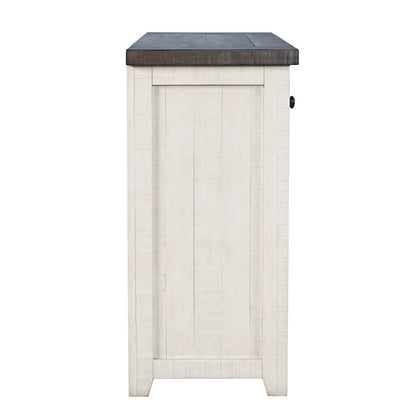 Solid Wood Rustic 32" Farmhouse Electric Fireplace Console TV Stand