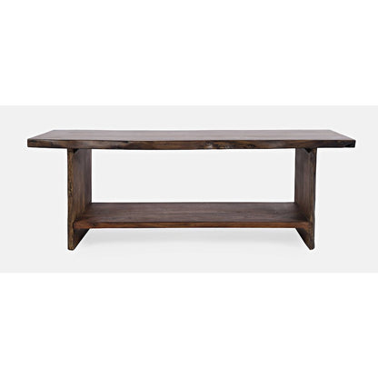 Cooper Modern Live Edge 52" Solid Wood Storage Bench