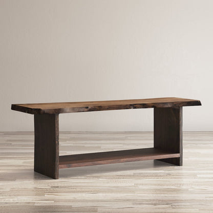 Cooper Modern Live Edge 52" Solid Wood Storage Bench