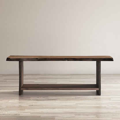 Cooper Modern Live Edge 52" Solid Wood Storage Bench
