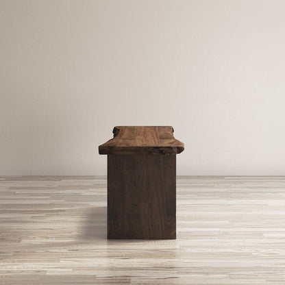 Cooper Modern Live Edge 52" Solid Wood Storage Bench