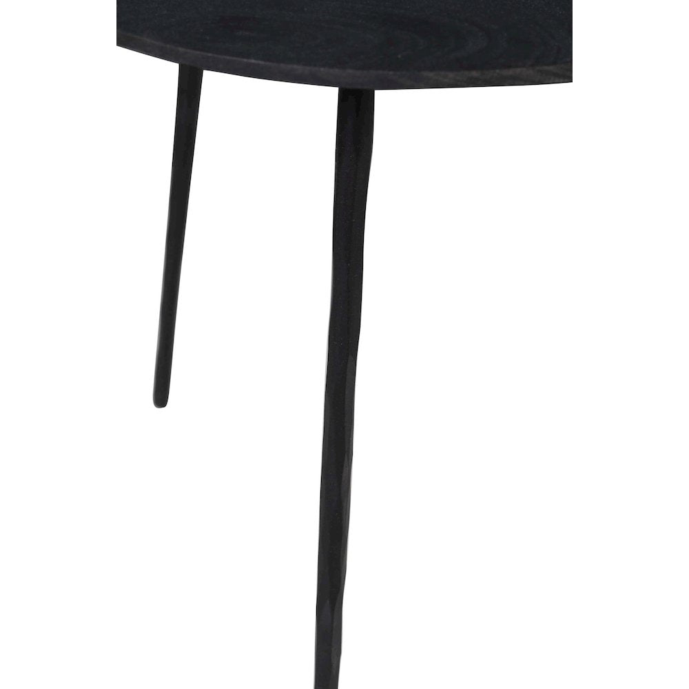 Reeves Abstract Contemporary Solid Acacia Wood Nesting End Tables (Set of 3)