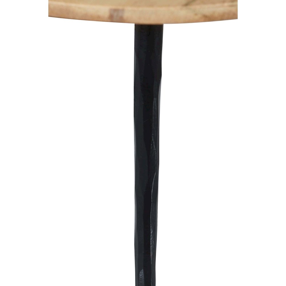 Reeves Abstract Contemporary Solid Acacia Wood Nesting End Tables (Set of 3)
