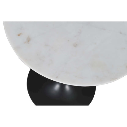 Camille Solid Marble and Iron Modern Luxury Accent Tables (Set of 2)