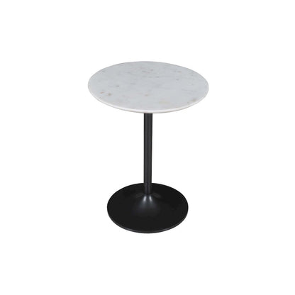 Camille Solid Marble and Iron Modern Luxury Accent Tables (Set of 2)
