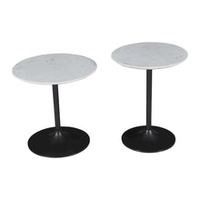 Camille Solid Marble and Iron Modern Luxury Accent Tables (Set of 2)