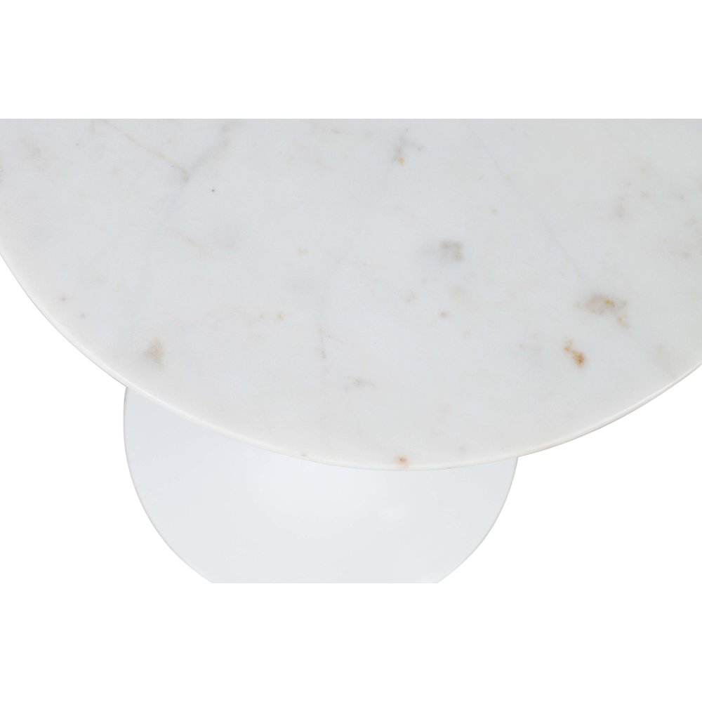 Camille Solid Marble and Iron Modern Luxury Accent Tables (Set of 2)