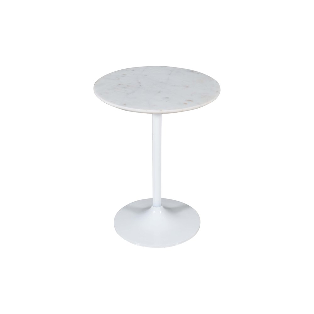 Camille Solid Marble and Iron Modern Luxury Accent Tables (Set of 2)