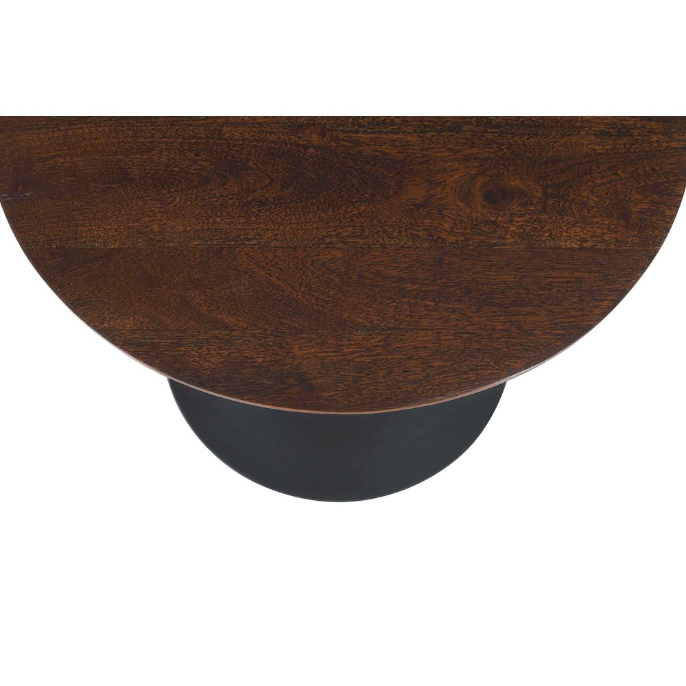 Remy Solid Wood and Iron Modern Pedestal Accent Tables (Set of 2)