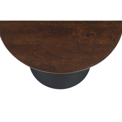 Remy Solid Wood and Iron Modern Pedestal Accent Tables (Set of 2)