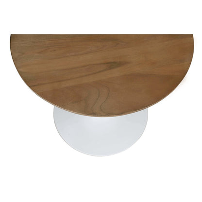 Remy Solid Wood and Iron Modern Pedestal Accent Tables (Set of 2)