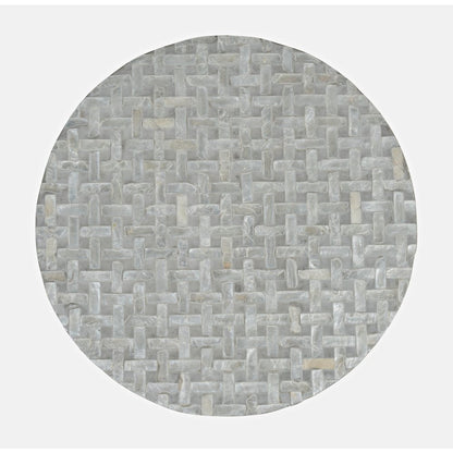 Global Archive Round Terrazzo Handcrafted Capiz Shell Accent Table