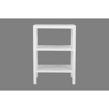 Global Archive Solid Wood Rustic Modern X-Side Accent Bookcase with Two Shelves