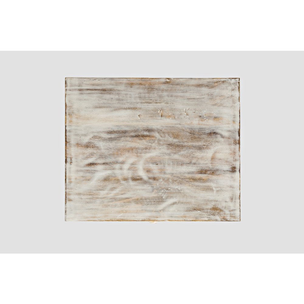 Global Archive Hand Carved Mango Wood Accent Table