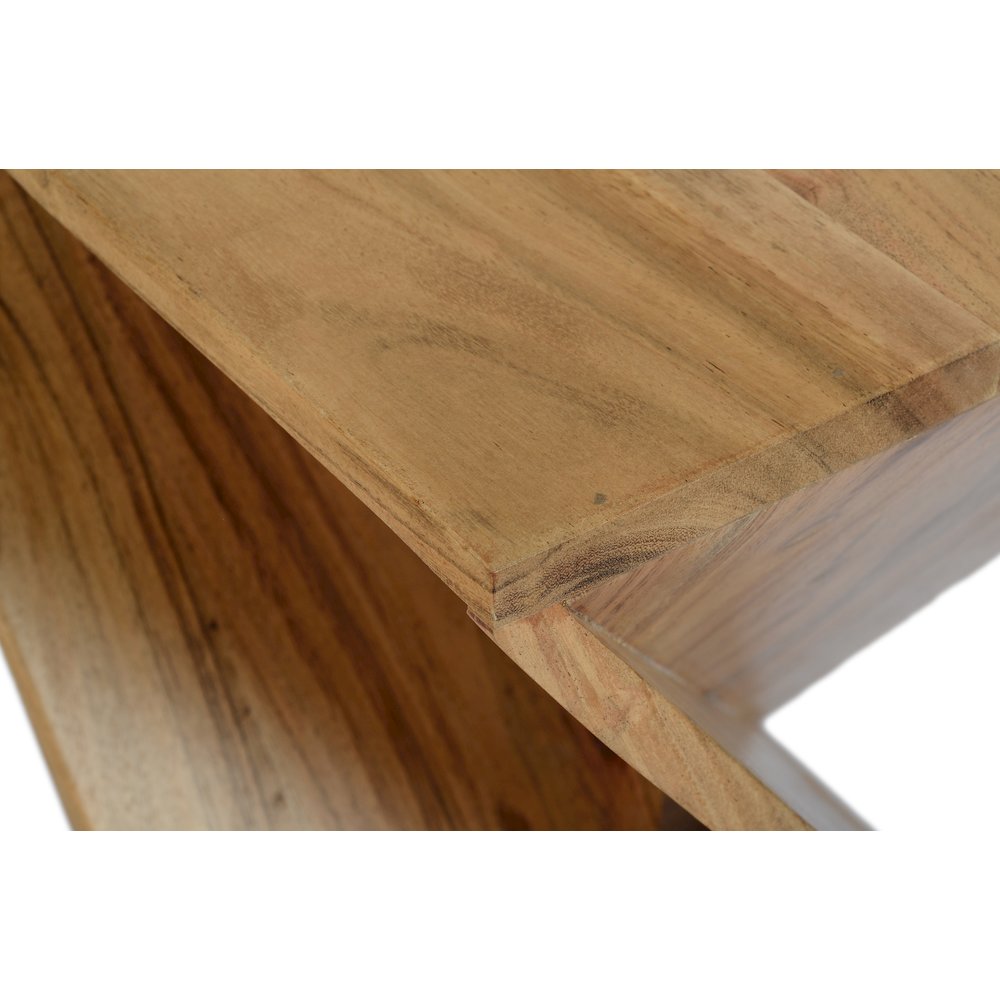 Global Archive Solid Mango Hardwood Modern Angled Jasper Table