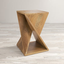 Global Archive Solid Mango Hardwood Modern Angled Jasper Table