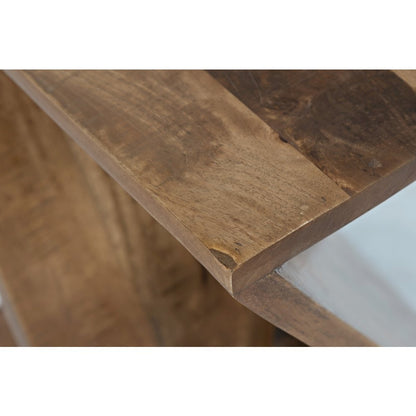 Global Archive Solid Mango Hardwood Modern Angled Jasper Table