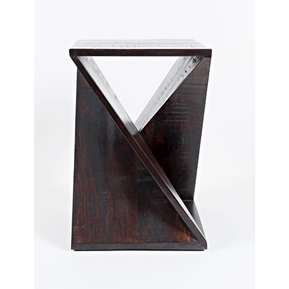 Global Archive Solid Mango Hardwood Modern Angled Jasper Table