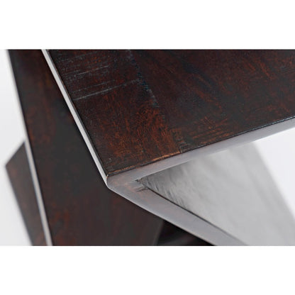 Global Archive Solid Mango Hardwood Modern Angled Jasper Table