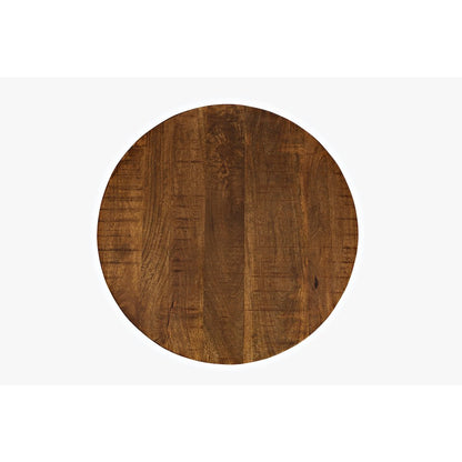 Global Archive Hand Carved Solid Mango Wood Pedestal Table
