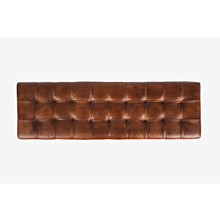 Global Archive 55" Genuine Distressed Leather Ottoman Bench