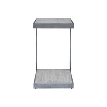 Global Archive Distressed Acacia and Stainless Steel "C" Table