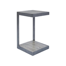 Global Archive Distressed Acacia and Stainless Steel "C" Table