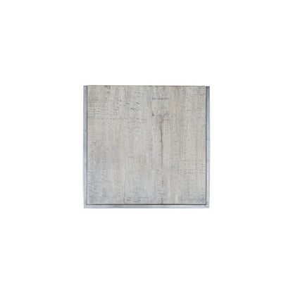 Global Archive Distressed Acacia and Stainless Steel "C" Table