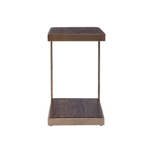 Global Archive Distressed Acacia and Stainless Steel "C" Table