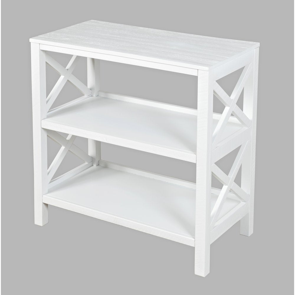 Bridgehampton X-Side Rustic Solid Wood Bookcase