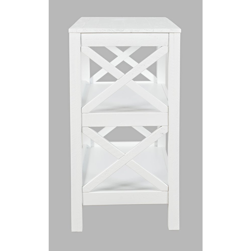 Bridgehampton X-Side Rustic Solid Wood Bookcase