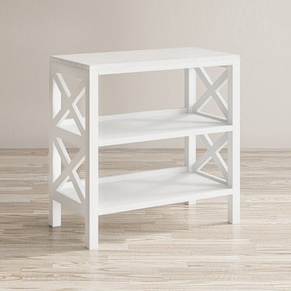 Bridgehampton X-Side Rustic Solid Wood Bookcase