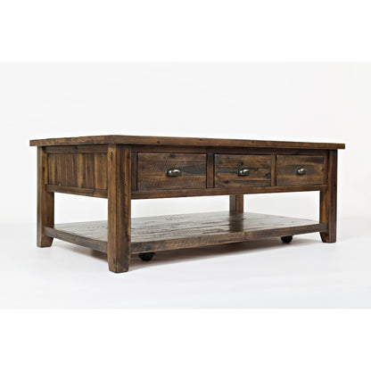 Artisan's Craft Rustic Farmhouse Distressed Solid Wood Coffee Table
