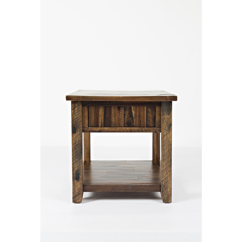 Artisan's Craft Rustic Farmhouse Distressed Solid Wood End Table