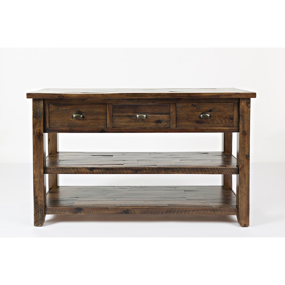 Artisan's Craft Rustic Farmhouse Distressed Solid Wood 50" Sofa Table