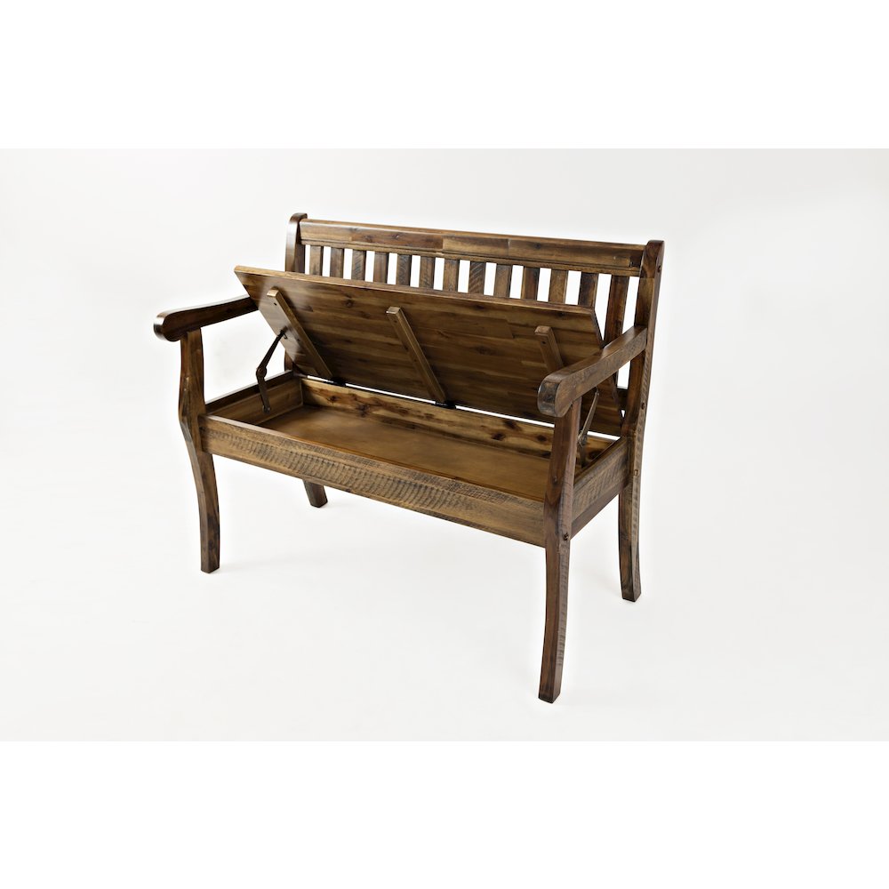 Artisan's Craft 42" Rustic Farmhouse Distressed Solid Wood Storage Bench